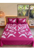 Hand Painted Rayon Bedsheet Set King Size Hand Painted Rayon Bedsheet Set King Size
